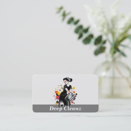 住宅清掃サービス 名刺 (スタンド正面)