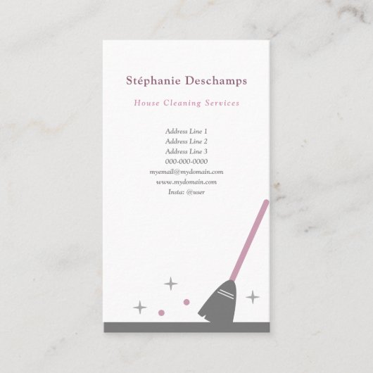 住宅清掃サービス 名刺 (正面)