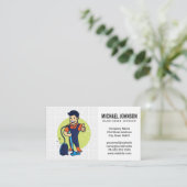 住宅清掃サービス | 真空を持つ人 名刺 (スタンド正面)