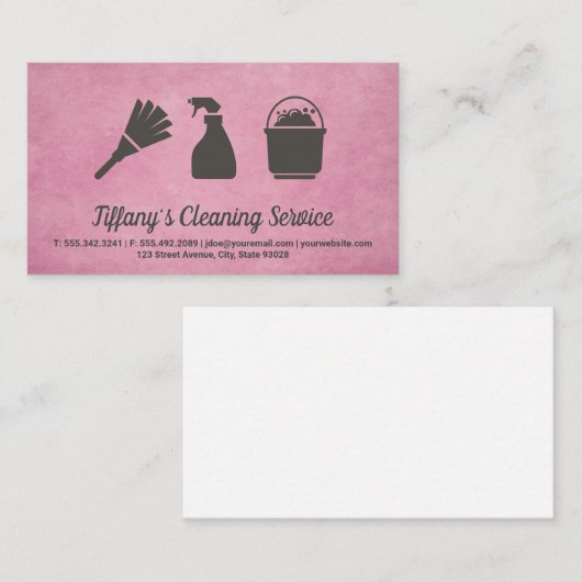 住宅清掃サービス | 補給品の清掃 名刺 (正面/裏面)