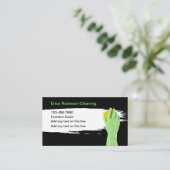 住宅清掃シンプル用ユニーク名刺 名刺 (スタンド正面)