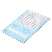 住宅清掃チェックリストと予算メモ帳 ノートパッド (アングル)