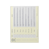 住宅清掃チェックリストと予算メモ帳 ノートパッド (回転)