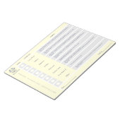 住宅清掃チェックリストと予算メモ帳 ノートパッド (アングル)