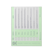 住宅清掃チェックリストと予算メモ帳 ノートパッド (回転)