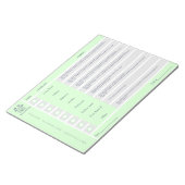 住宅清掃チェックリストと予算メモ帳 ノートパッド (アングル)