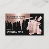 住宅清掃バラ金ゴールドグリッターメイドサービス 名刺 (正面)