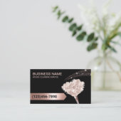 住宅清掃バラ金ゴールドグリッターメイドサービス 名刺 (スタンド正面)