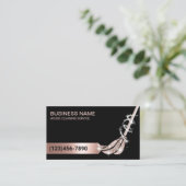 住宅清掃バラ金ゴールドグリッターモップメイドサービス 名刺 (スタンド正面)