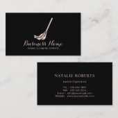 住宅清掃バラ金ゴールドモップロゴメイドサービス 名刺 (正面/裏面)