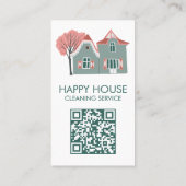 住宅清掃ホームサービス魅力的QRコード 名刺 (裏面)