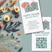 住宅清掃ホームサービス魅力的QRコード 名刺