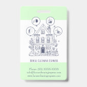 住宅清掃ホームサービ魅力的ス バッジ (裏面)