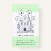 住宅清掃ホームサービ魅力的ス バッジ (裏面)