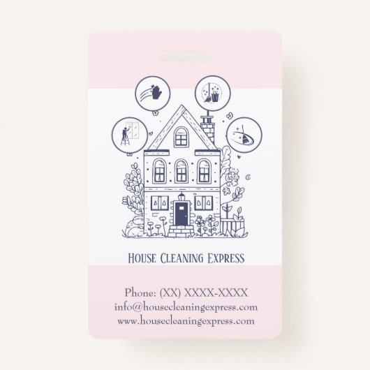 住宅清掃ホームサービ魅力的ス バッジ (裏面)