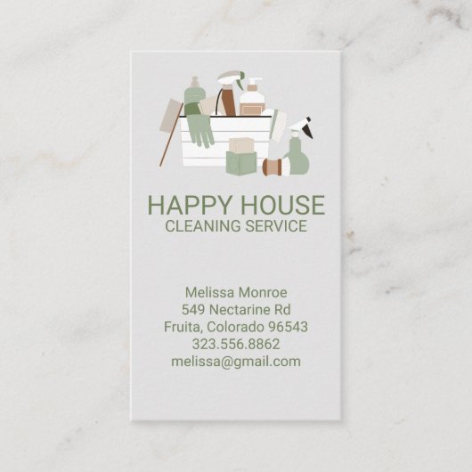 住宅清掃ホームサービ魅力的ス 名刺 (正面)