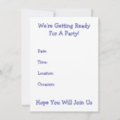 住宅清掃マウス：パーティーの準備 招待状 (裏面)