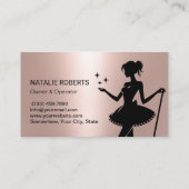 住宅清掃メイドサービスモダンバラ金ゴールド 名刺 (裏面)