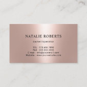 住宅清掃メイドサービスモダンバラ金ゴールド 名刺 (裏面)