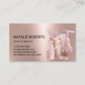 住宅清掃メイドサービス水流バラ金ゴールド 名刺 (裏面)