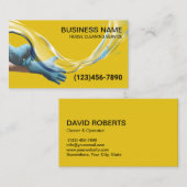 住宅清掃メイドサービス水流金ゴールド 名刺 (正面/裏面)