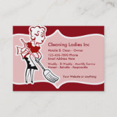 住宅清掃メイド両面ビジネスカード 名刺 (正面)