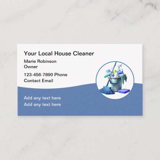住宅清掃モダンサービス 名刺 (正面)