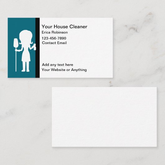 住宅清掃モダン名刺 名刺 (正面/裏面)