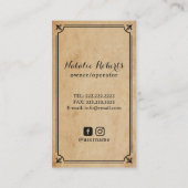 住宅清掃ヴィンテージ掃除機レトロ 名刺 (裏面)