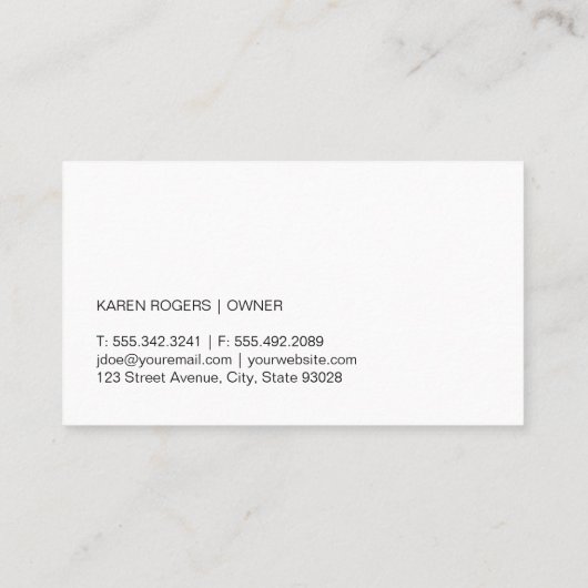 住宅清掃作業員 |真空ほうき 名刺 (裏面)