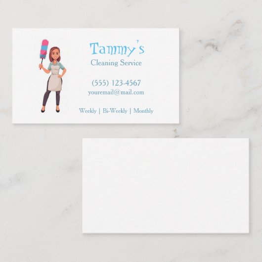 住宅清掃係 名刺 (正面/裏面)