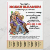 住宅清掃母ヘルパー引裂きシートフライヤー チラシ (正面)