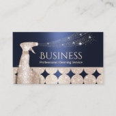 住宅清掃海軍モダン金ゴールドメイドサービス 名刺 (正面)