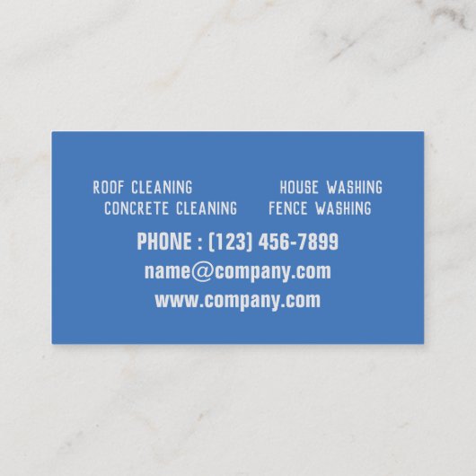 住宅清掃用フェンス動力洗浄機圧力洗浄 名刺 (裏面)