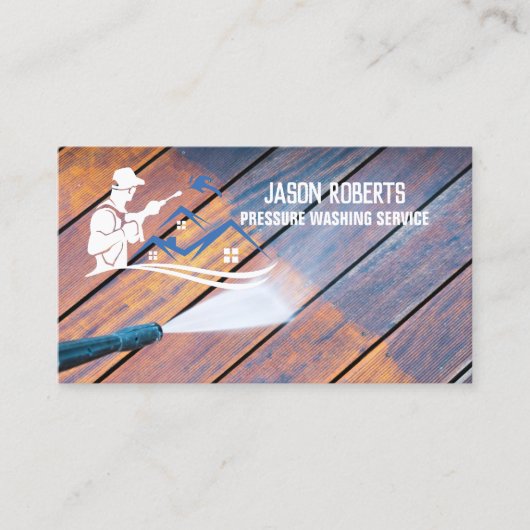 住宅清掃用フェンス動力洗浄機圧力洗浄 名刺 (正面)