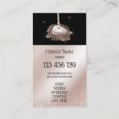 住宅清掃用メイドサービスバラ金ゴールドグリッターモップ 名刺 (裏面)