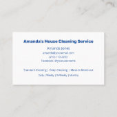 住宅清掃用名刺の布及び清掃具 名刺 (裏面)