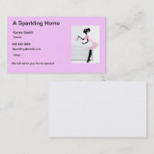 住宅清掃用名刺ピンクメイドレディ 名刺 (正面/裏面)