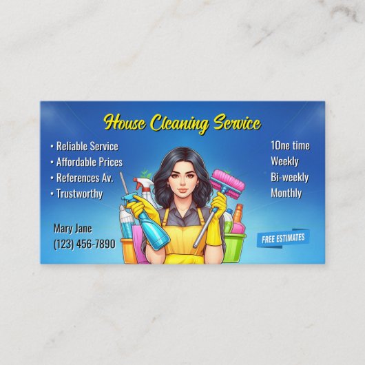 住宅清掃用名刺 名刺 (正面)