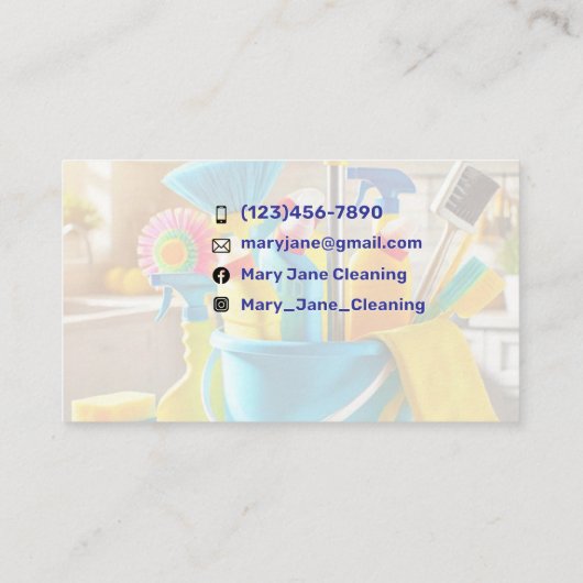 住宅清掃用名刺 名刺 (裏面)