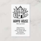 住宅清掃用手描き魅力的ホームサービス 名刺 (正面)