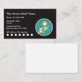 住宅清掃用顧客ロイヤリティ名刺 ロイヤリティカード (正面/裏面)