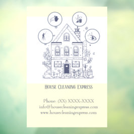 住宅清掃表現 ウィンドウサイン