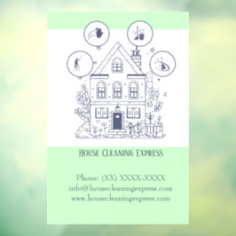 住宅清掃表現 ウィンドウサイン