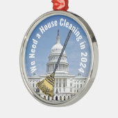 住宅清掃2024年選挙 メタルオーナメント (左)