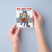 住宅清掃、ビジネスカスタムプロモーション。 チラシ (手)