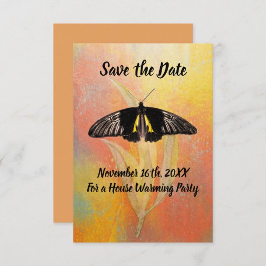 住宅温暖化パーティー保存日 セーブザデート (正面/裏面)