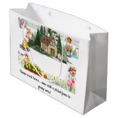 住宅温暖化抱き枕のカスタマイズ ラージペーパーバッグ (裏面アングル)