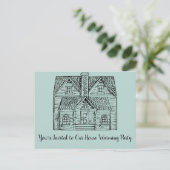 住宅温暖化招待状 インビテーションポストカード (スタンド正面)