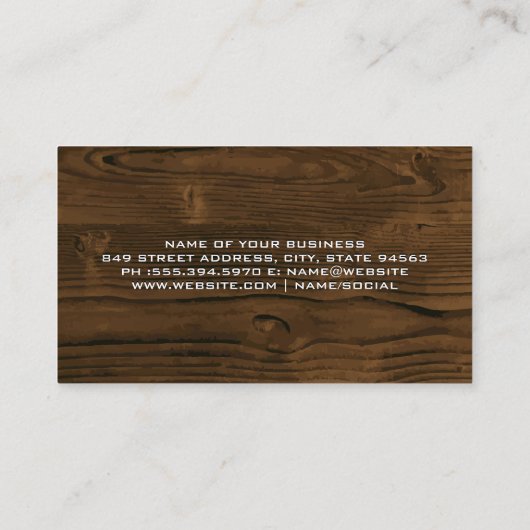 住宅物件 |木材 名刺 (裏面)